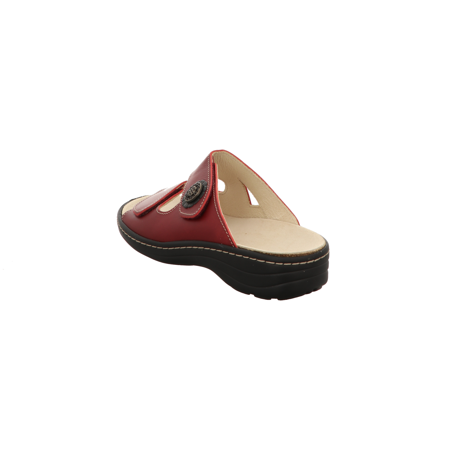 Longo Damen Pantolette bequem  in rot