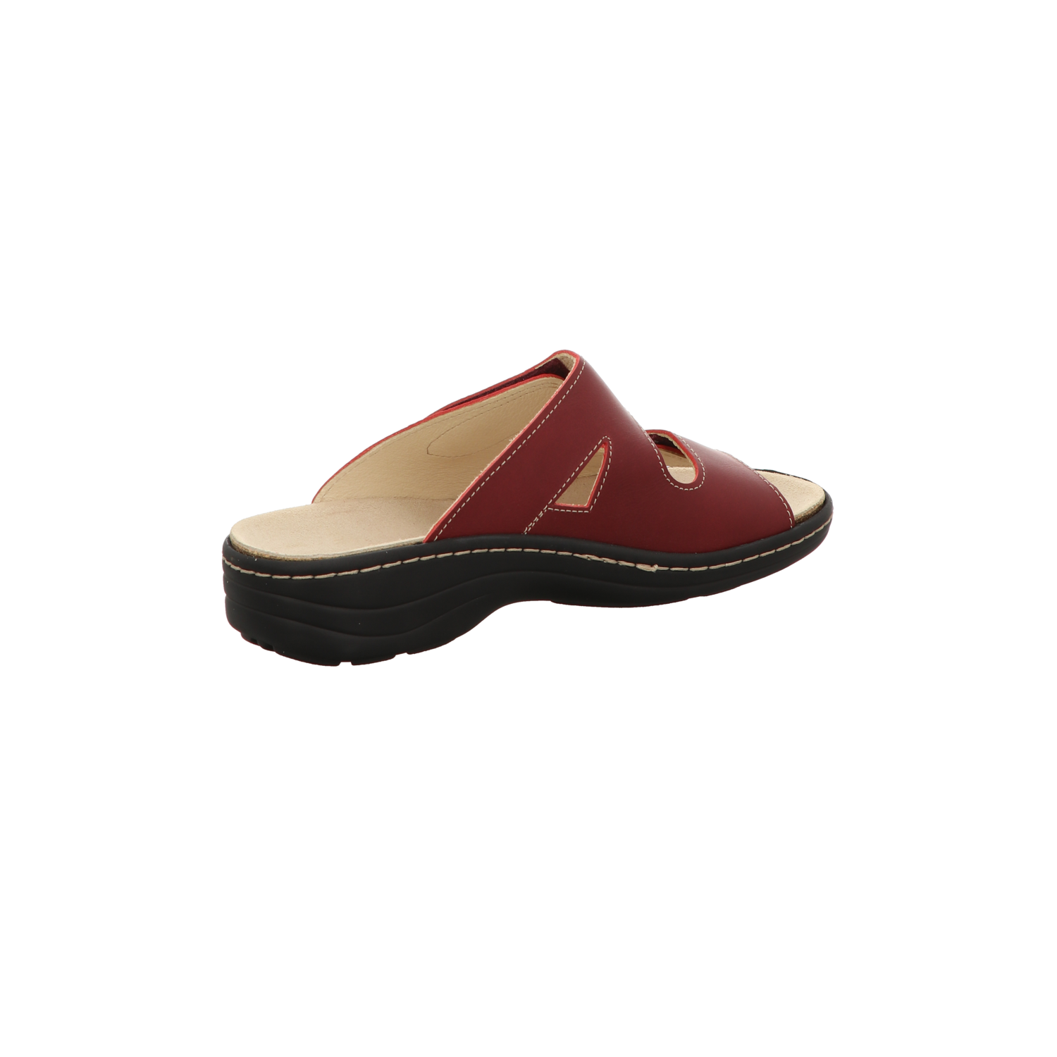 Longo Damen Pantolette bequem  in rot