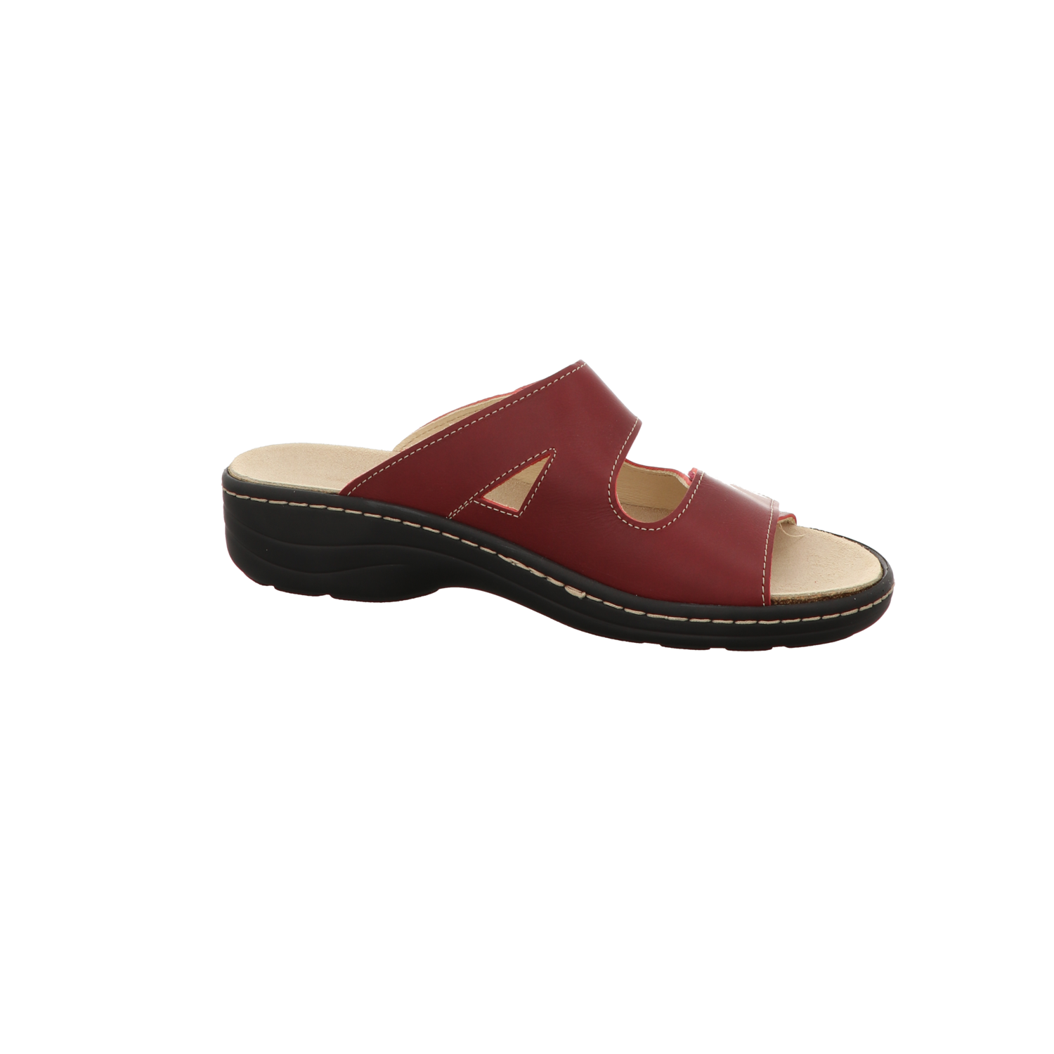 Longo Damen Pantolette bequem  in rot