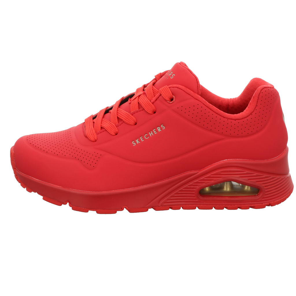 Skechers Damen Schnürschuh Uno Stand On Air in rot