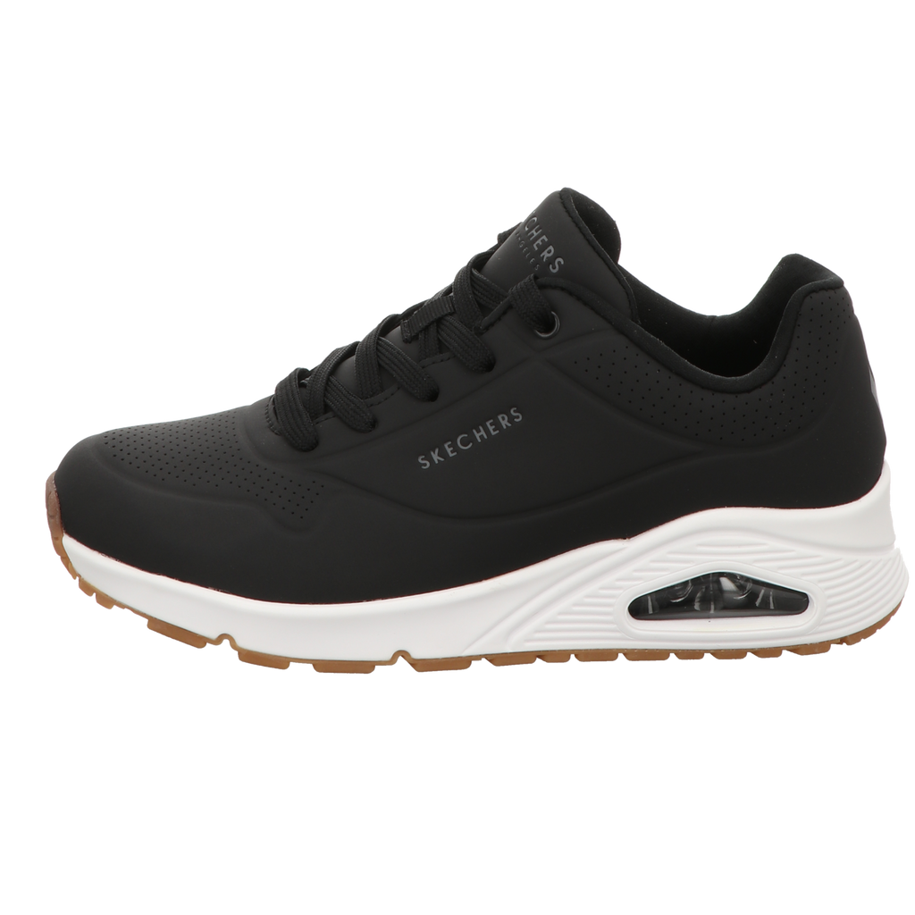 Skechers Damen Schnürschuh Uno Stand On Air in schwarz