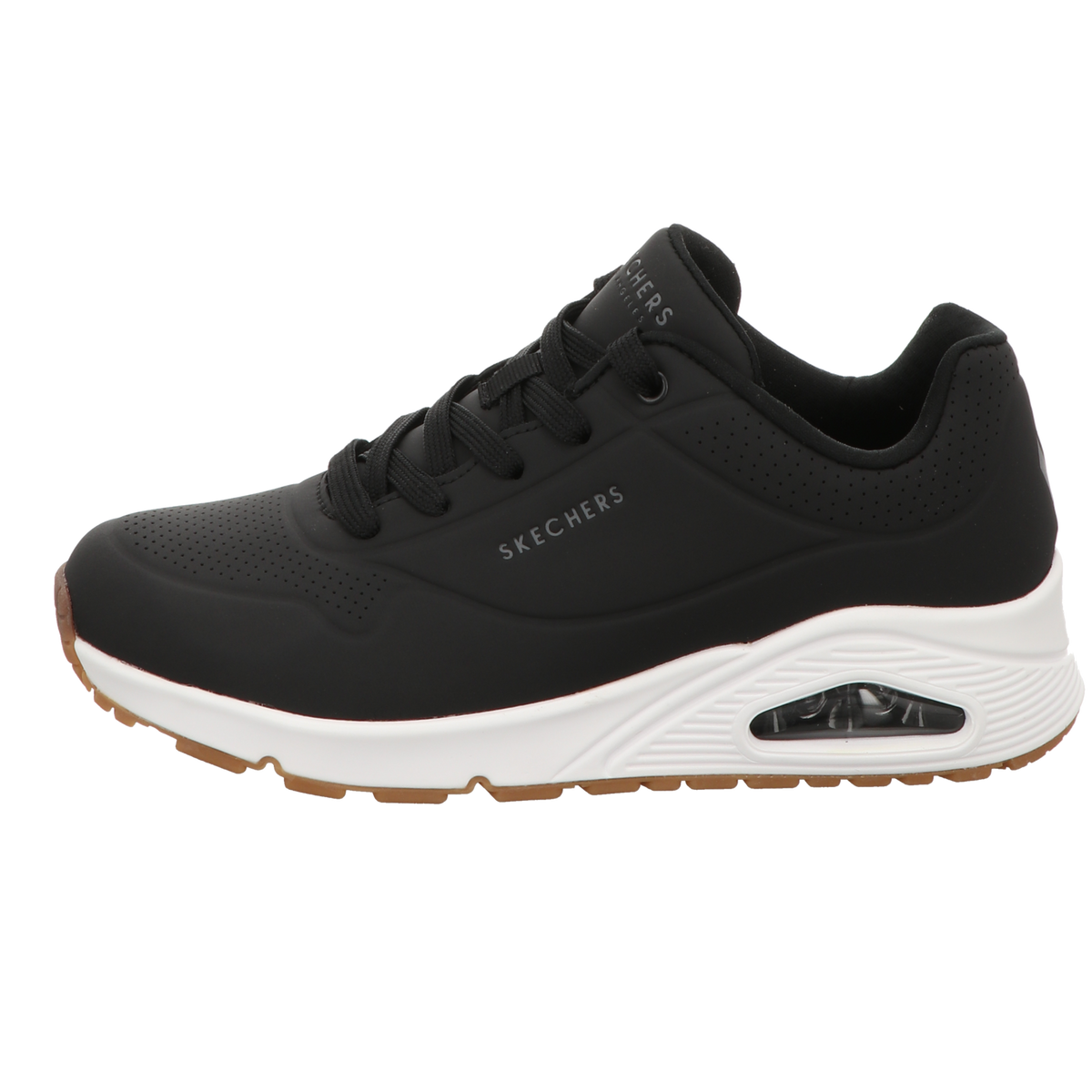Skechers Damen Schnürschuh Uno Stand On Air in schwarz