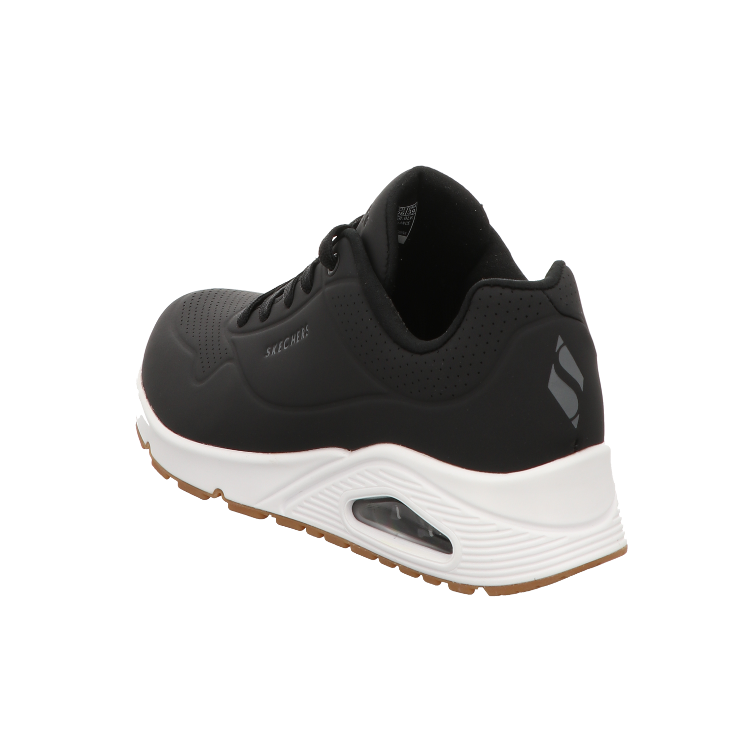 Skechers Damen Schnürschuh Uno Stand On Air in schwarz