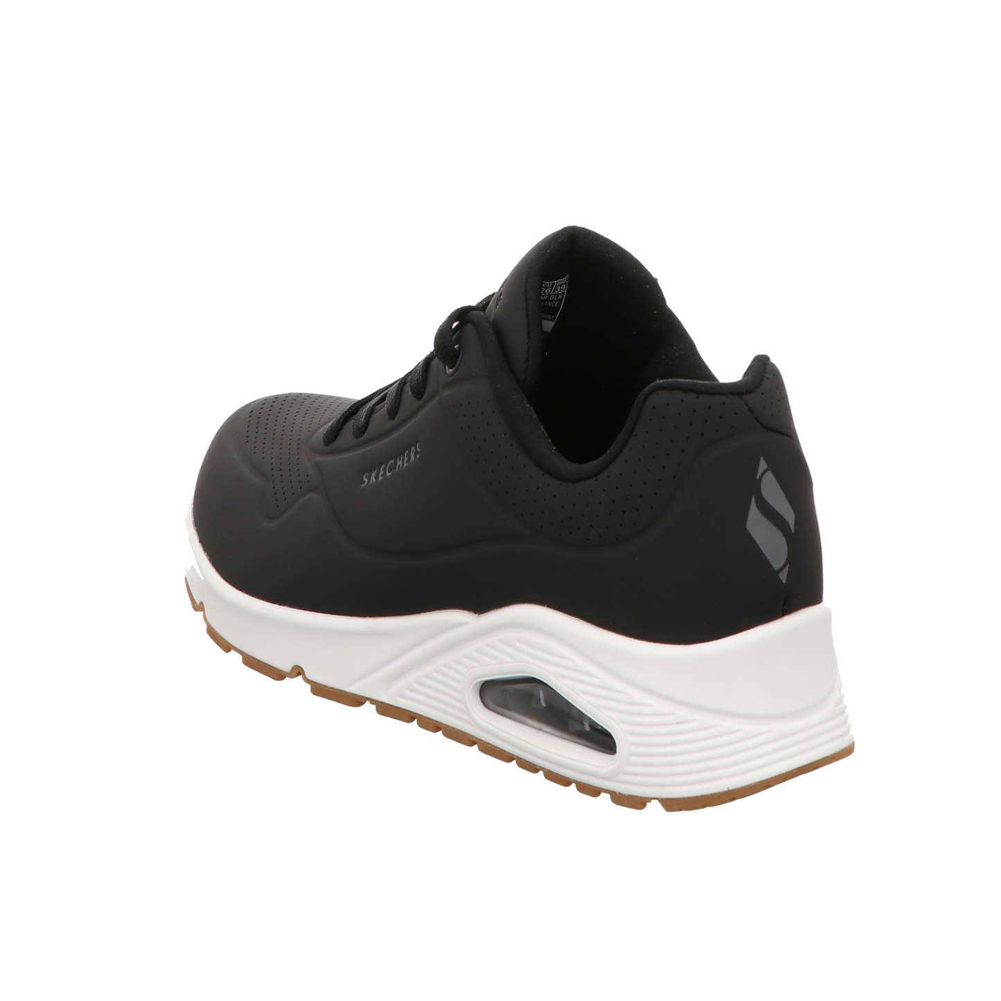 Skechers Damen Schnürschuh Uno Stand On Air in schwarz