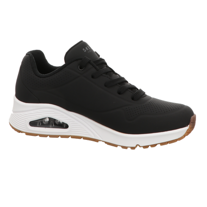 Skechers Damen Schnürschuh Uno Stand On Air in schwarz