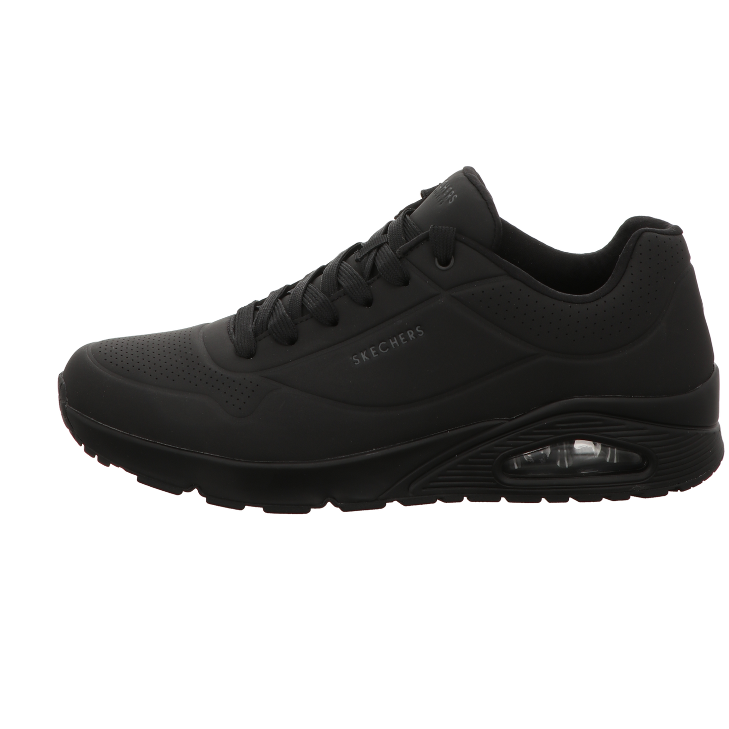 Skechers Herren Schnürschuh Uno Stand On Air in schwarz