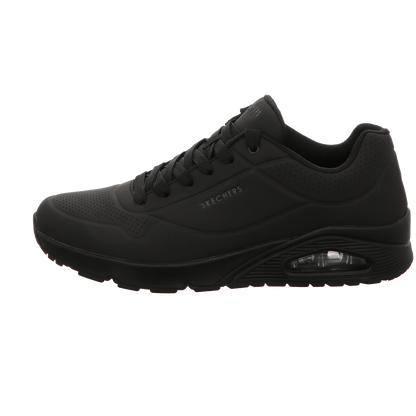 Skechers Herren Schnürschuh Uno Stand On Air in schwarz