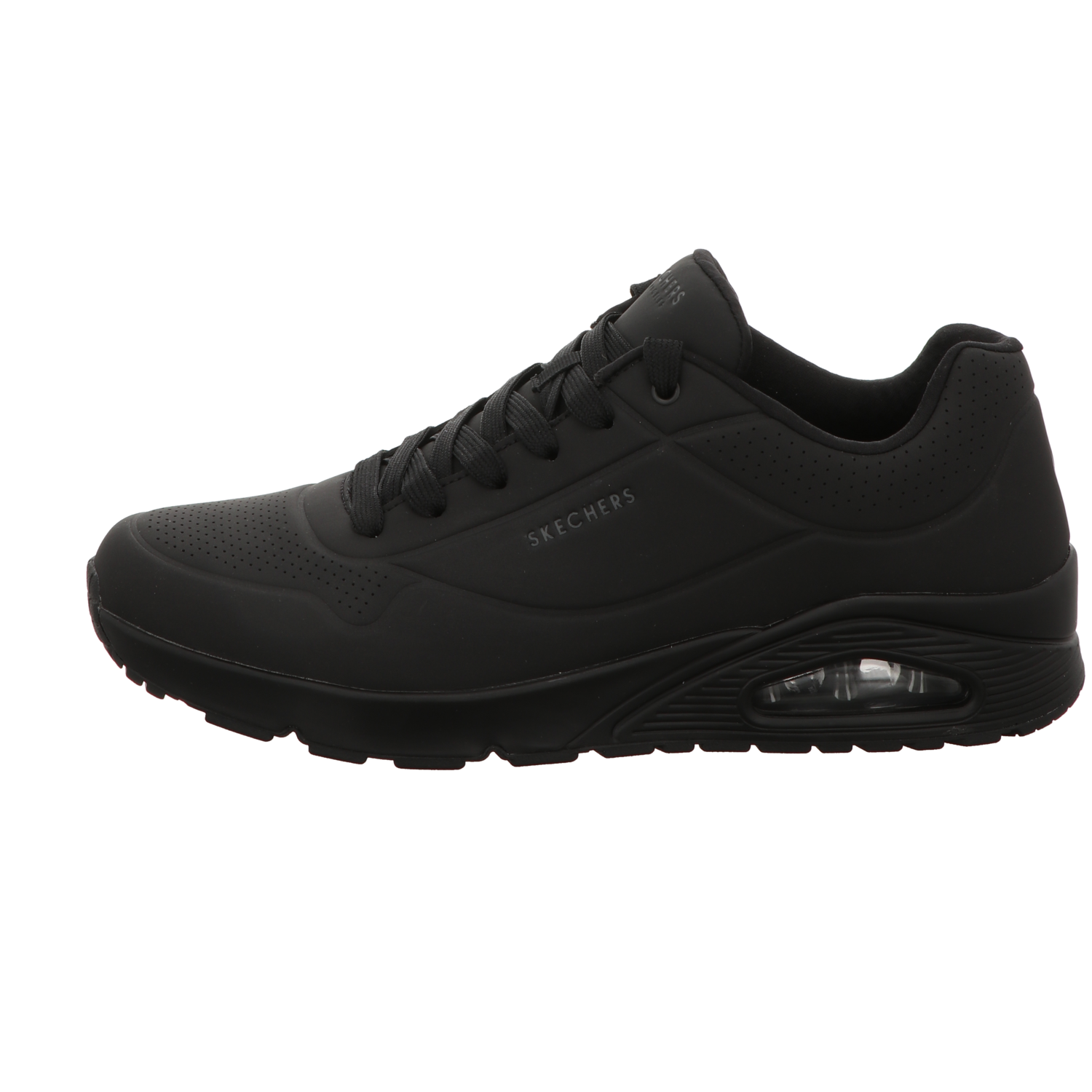 Skechers Herren Schnürschuh Uno Stand On Air in schwarz