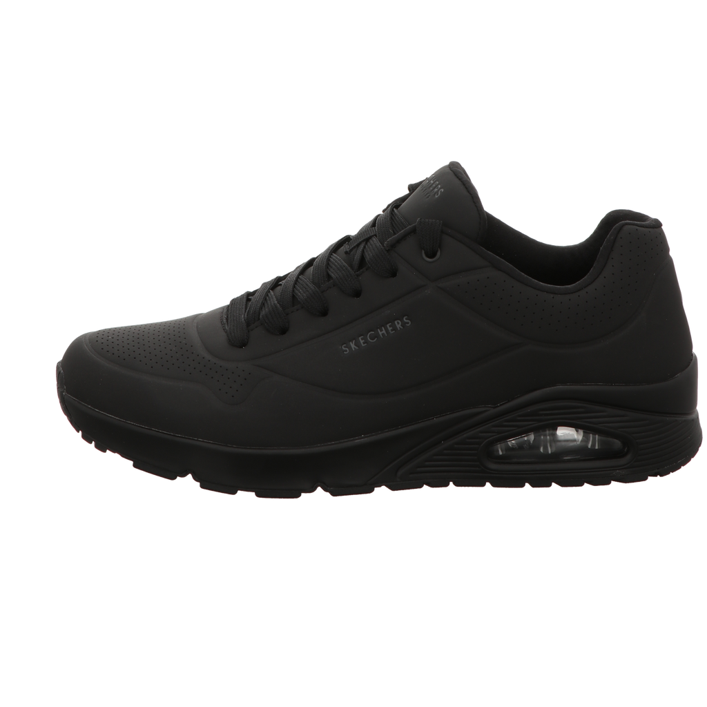 Skechers Herren Schnürschuh Uno Stand On Air in schwarz