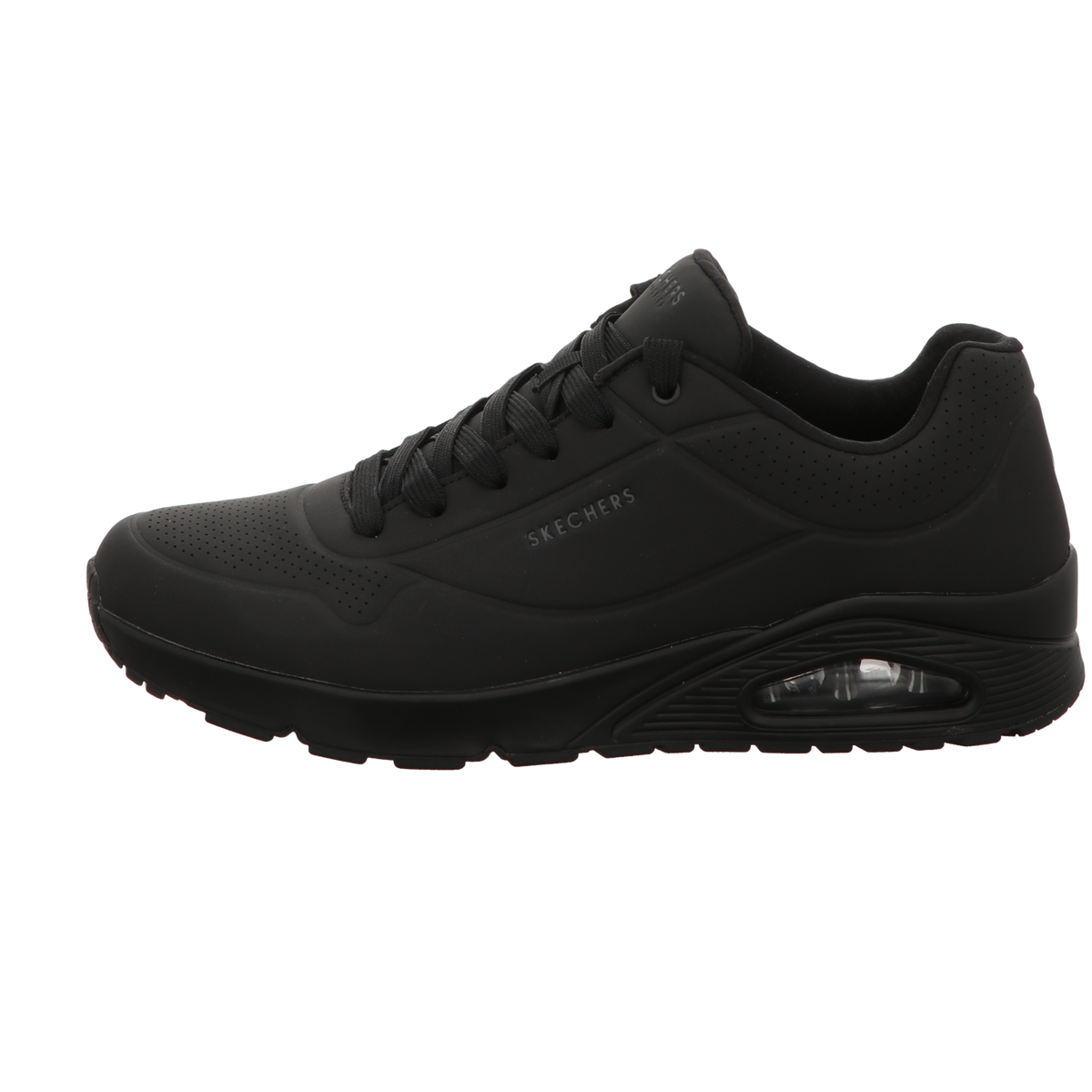 Skechers Herren Schnürschuh Uno Stand On Air in schwarz