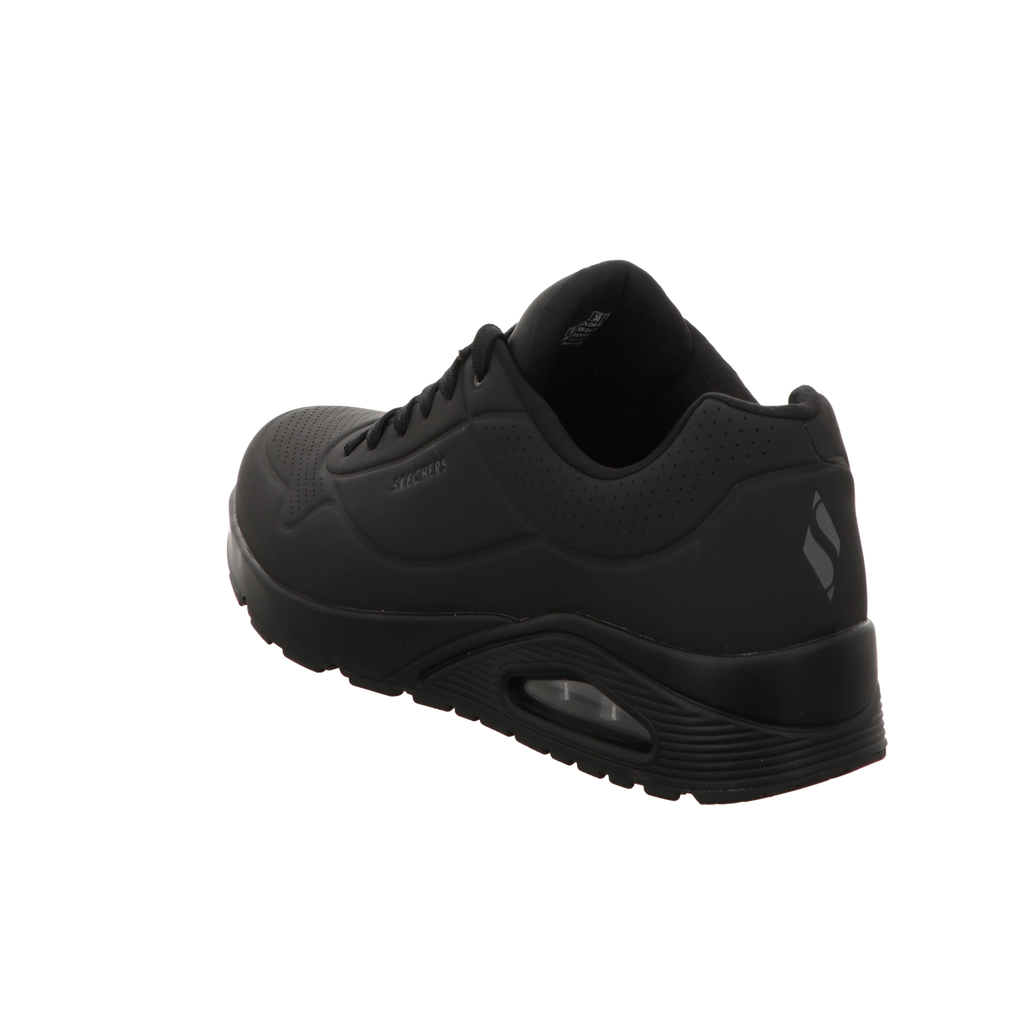 Skechers Herren Schnürschuh Uno Stand On Air in schwarz