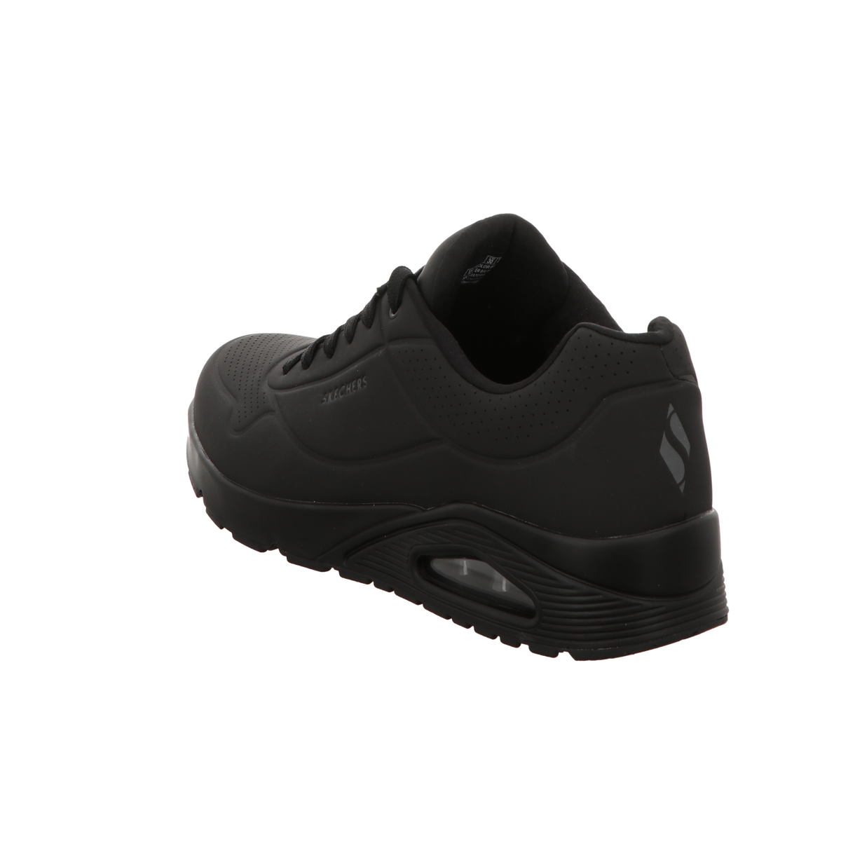 Skechers Herren Schnürschuh Uno Stand On Air in schwarz