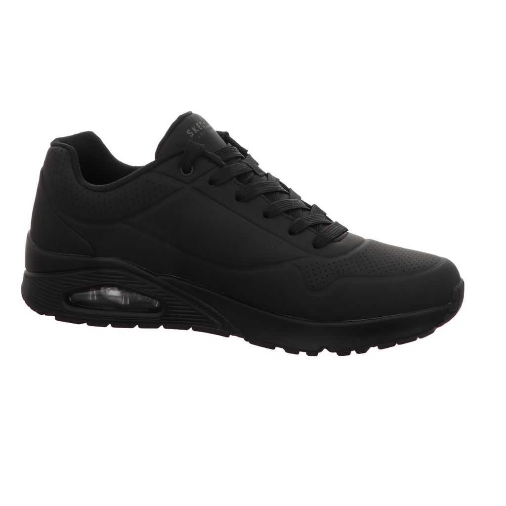 Skechers Herren Schnürschuh Uno Stand On Air in schwarz