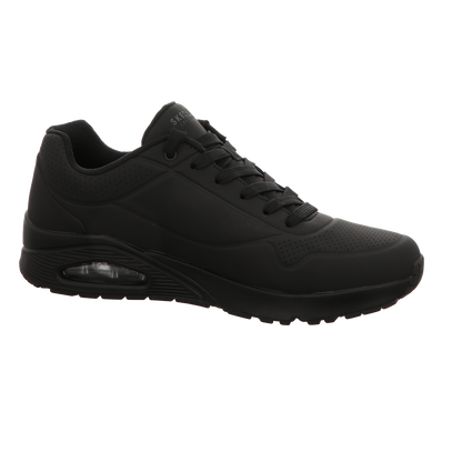 Skechers Herren Schnürschuh Uno Stand On Air in schwarz