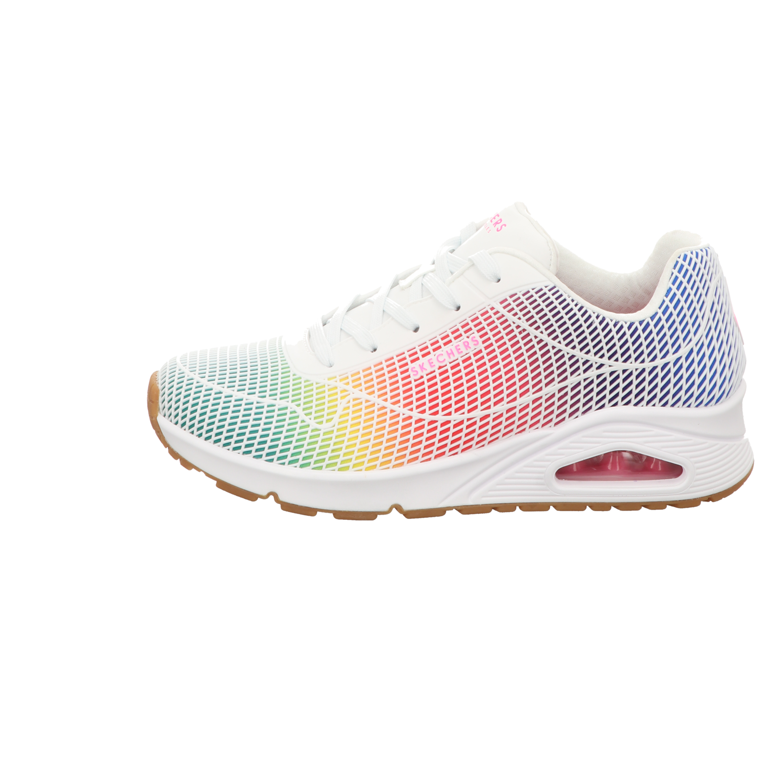 Skechers Damen Schnürschuh Uno-Eye-Catching in weiss