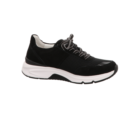 Gabor Damen Schnürschuh bequem Rolling Soft in schwarz