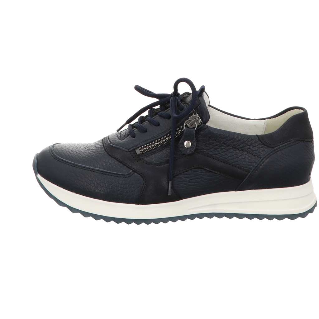 Waldläufer Damen Schnürschuh bequem H-Vicky in blau