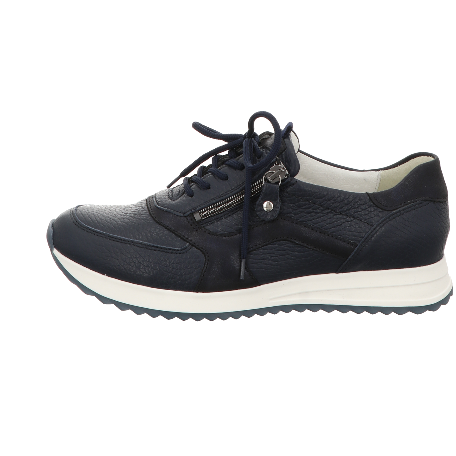 Waldläufer Damen Schnürschuh bequem H-Vicky in blau