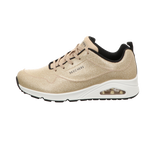 Skechers Damen Schnürschuh Uno Diamond Shatter in gold