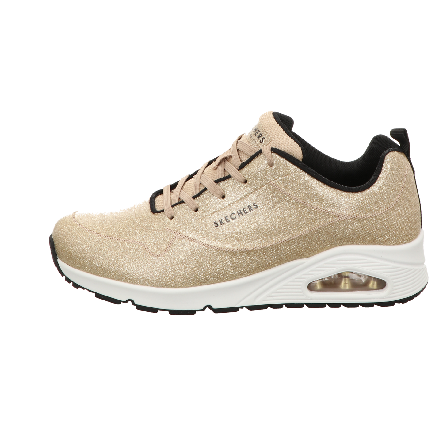 Skechers Damen Schnürschuh Uno Diamond Shatter in gold