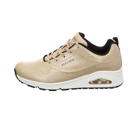 Skechers Damen Schnürschuh Uno Diamond Shatter in gold