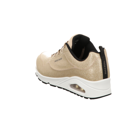 Skechers Damen Schnürschuh Uno Diamond Shatter in gold