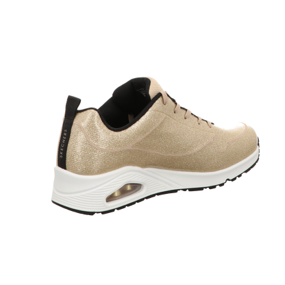Skechers Damen Schnürschuh Uno Diamond Shatter in gold