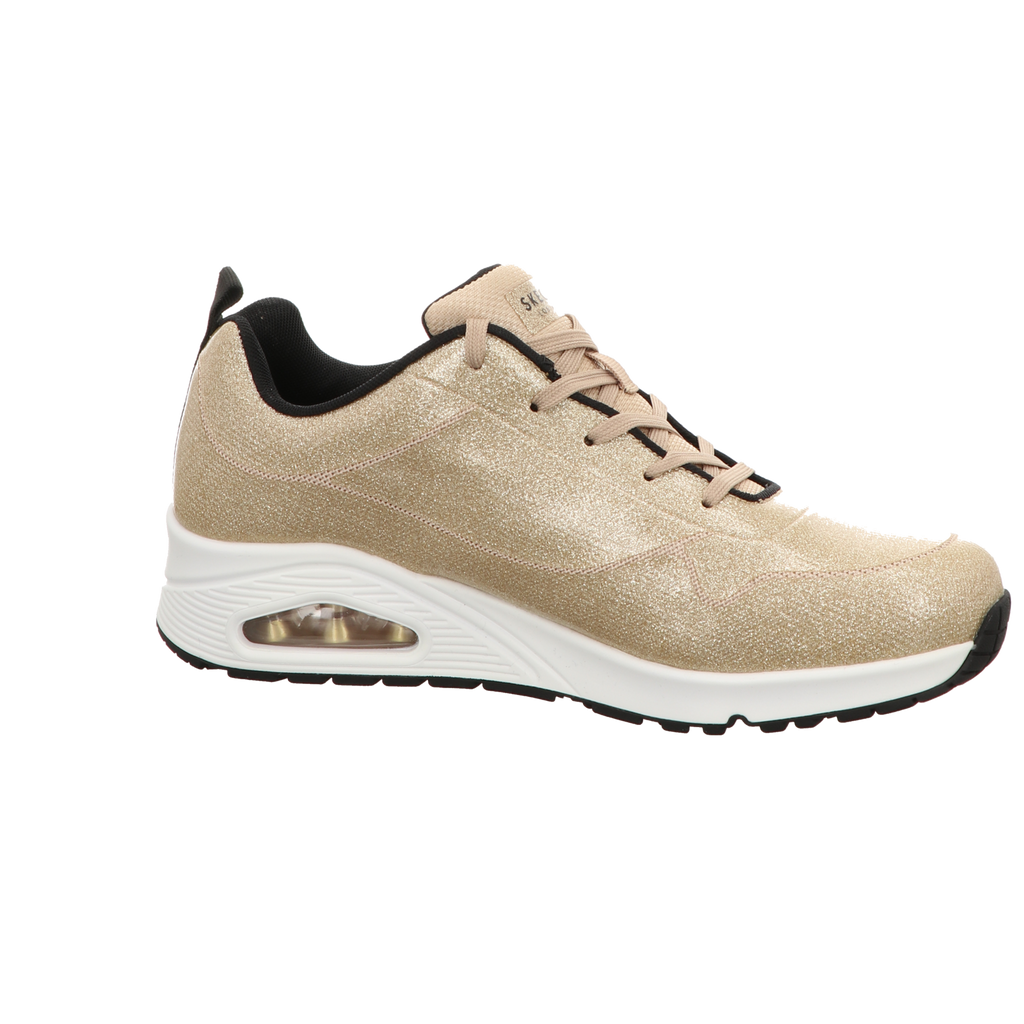 Skechers Damen Schnürschuh Uno Diamond Shatter in gold