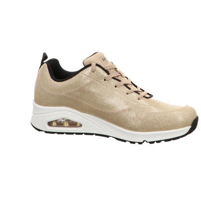 Skechers Damen Schnürschuh Uno Diamond Shatter in gold