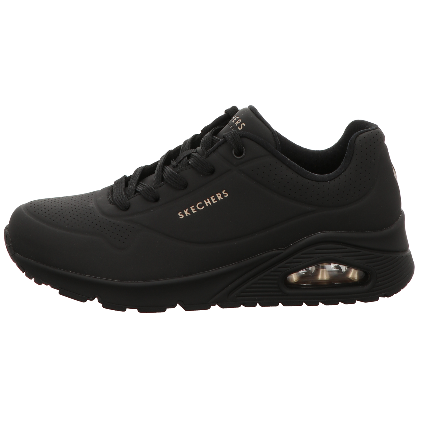 Skechers Damen Schnürschuh Uno Stand On Air in schwarz