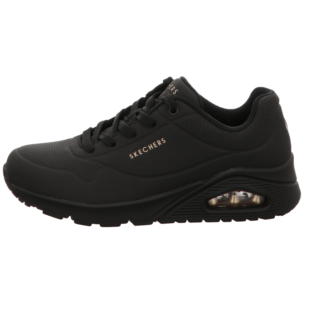 Skechers Damen Schnürschuh Uno Stand On Air in schwarz