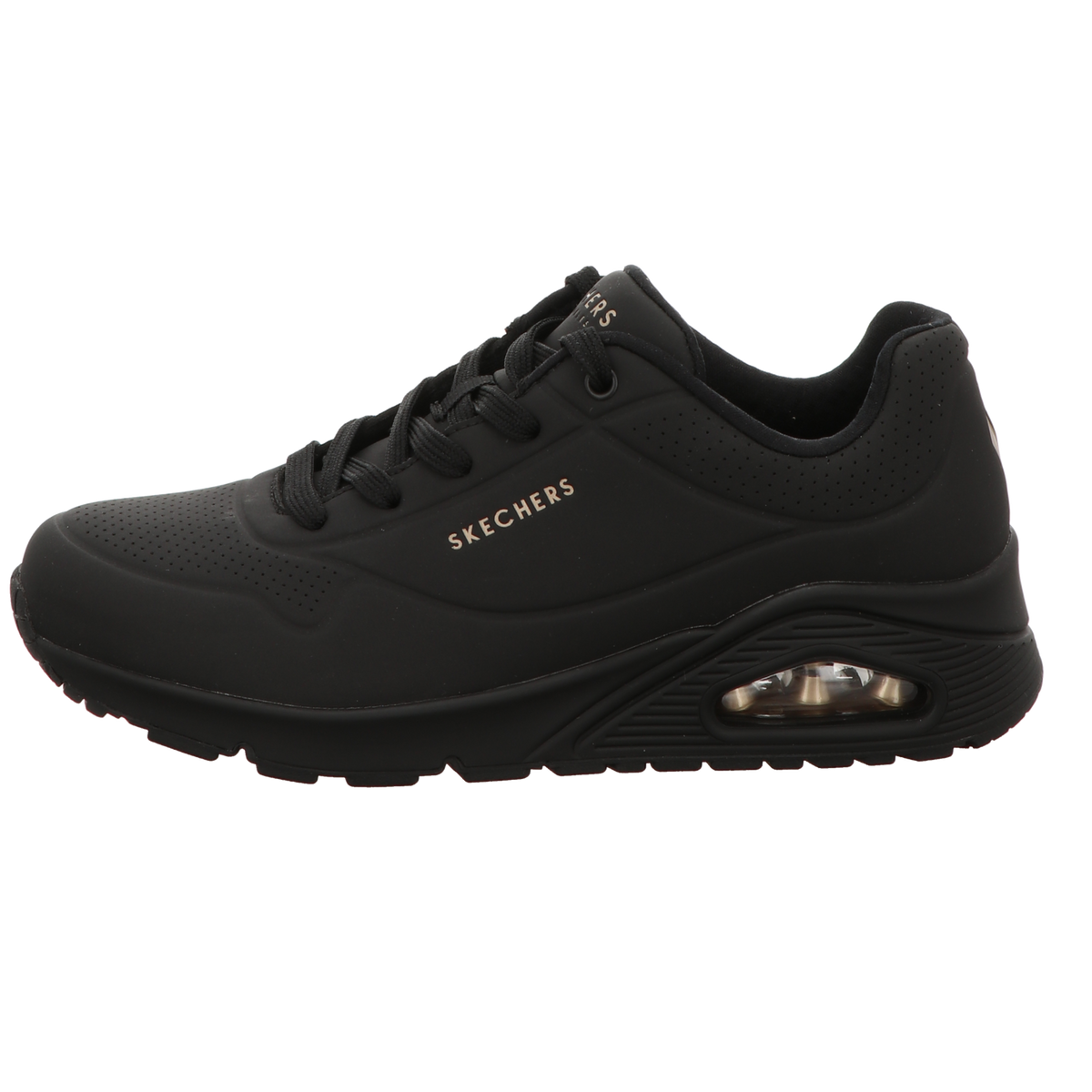 Skechers Damen Schnürschuh Uno Stand On Air in schwarz