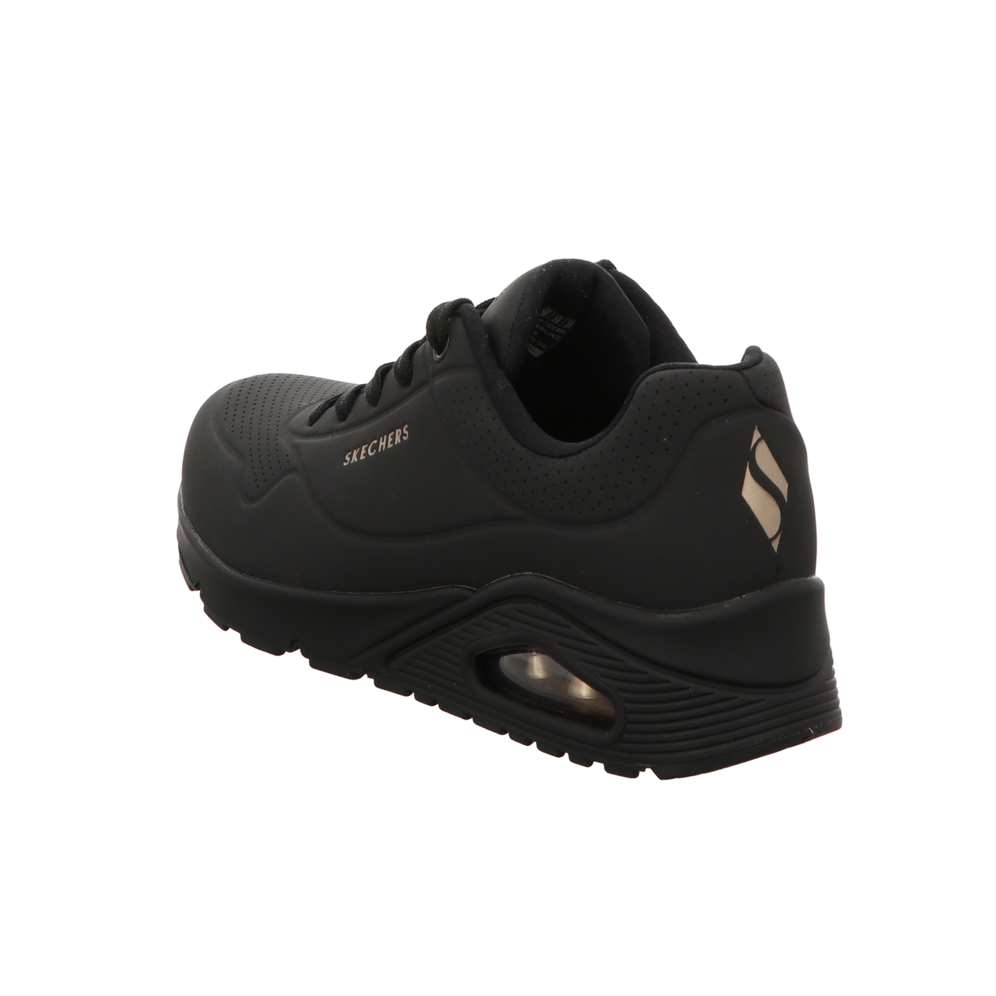Skechers Damen Schnürschuh Uno Stand On Air in schwarz