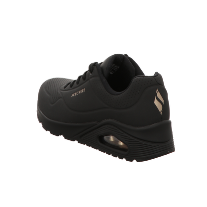 Skechers Damen Schnürschuh Uno Stand On Air in schwarz