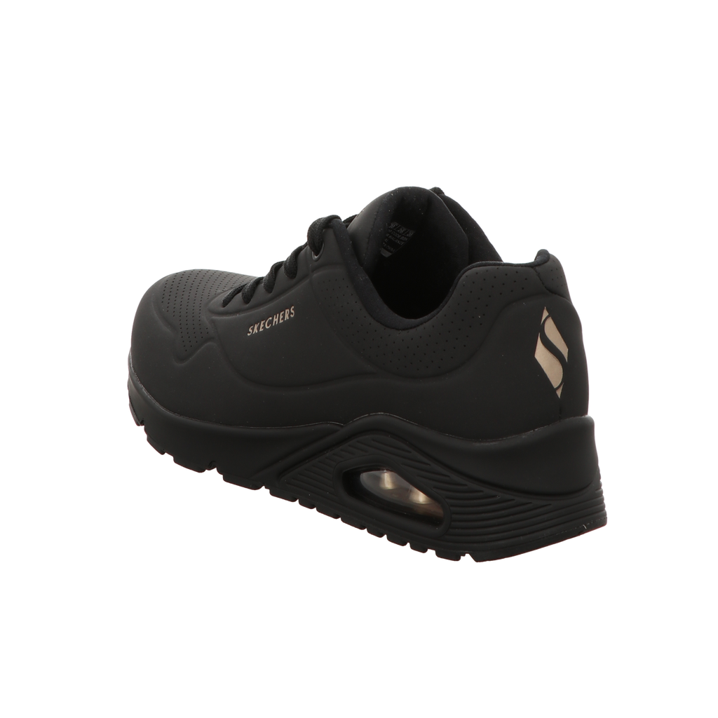 Skechers Damen Schnürschuh Uno Stand On Air in schwarz