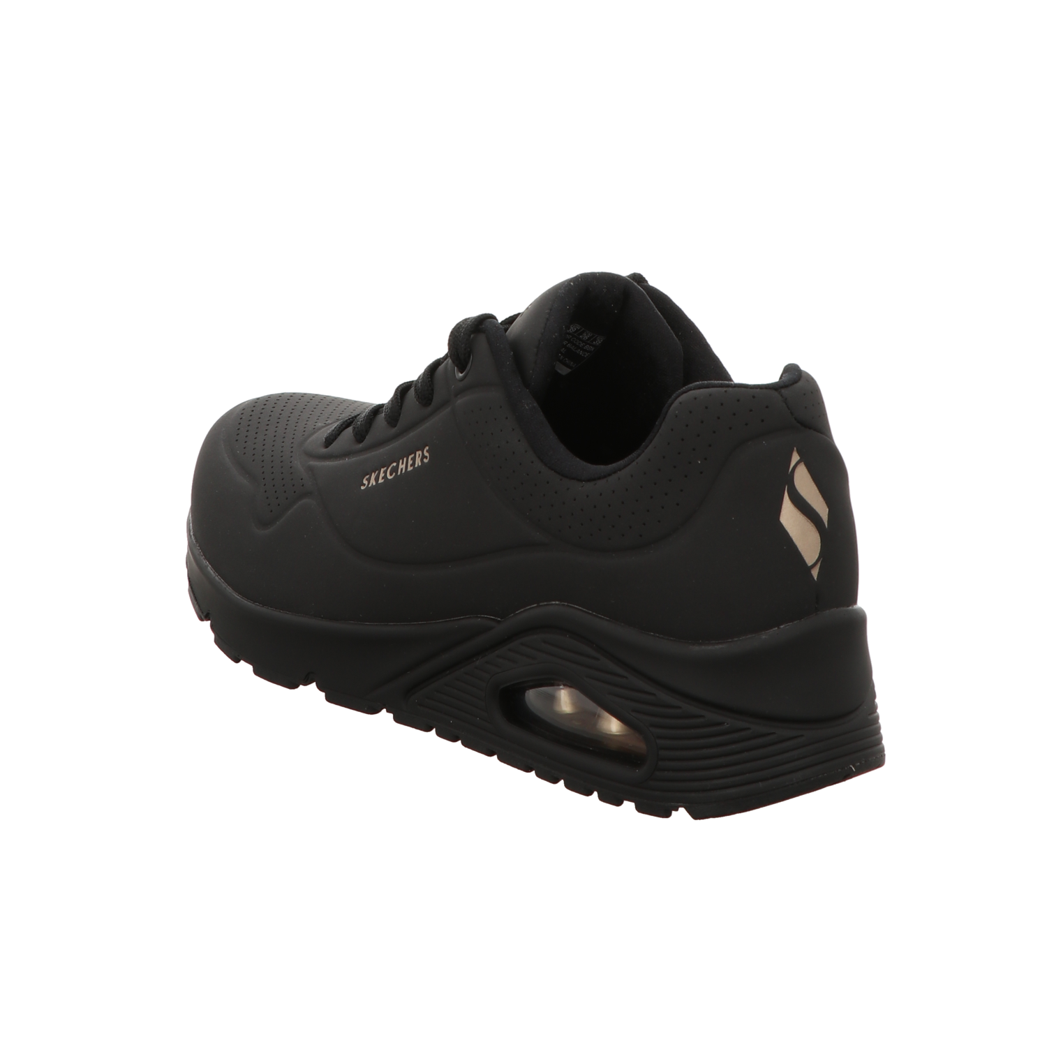 Skechers Damen Schnürschuh Uno Stand On Air in schwarz