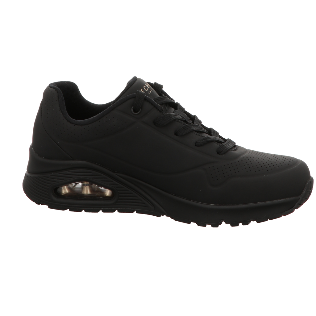 Skechers Damen Schnürschuh Uno Stand On Air in schwarz