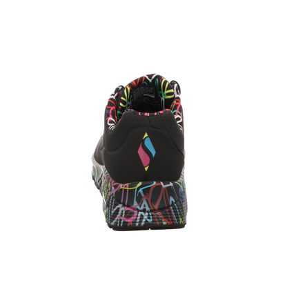 Skechers Damen Schnürschuh Uno-Goldcrown in schwarz