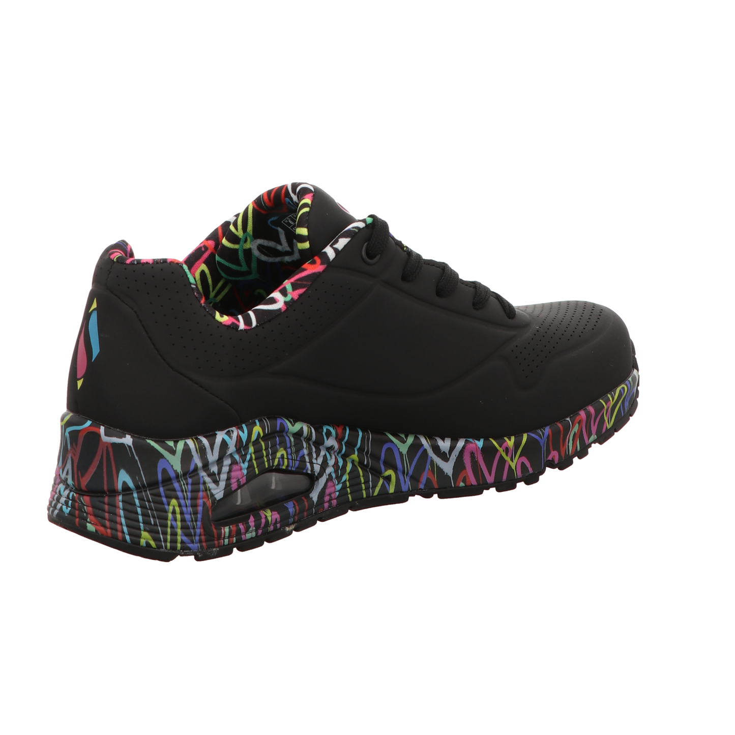 Skechers Damen Schnürschuh Uno-Goldcrown in schwarz