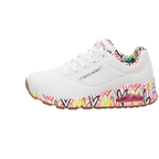 Skechers Damen Schnürschuh Uno Goldcrown in weiss