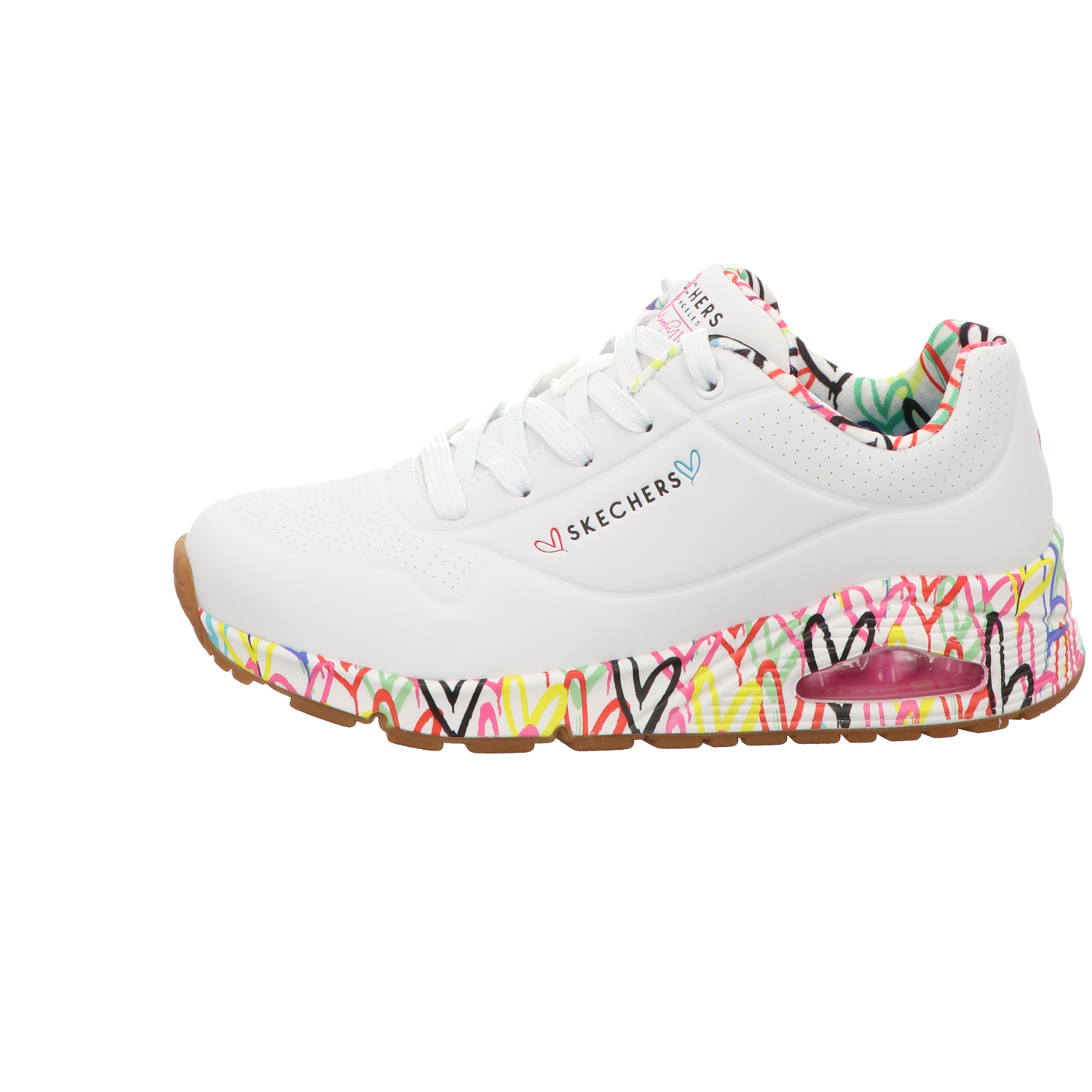 Skechers Damen Schnürschuh Uno Goldcrown in weiss