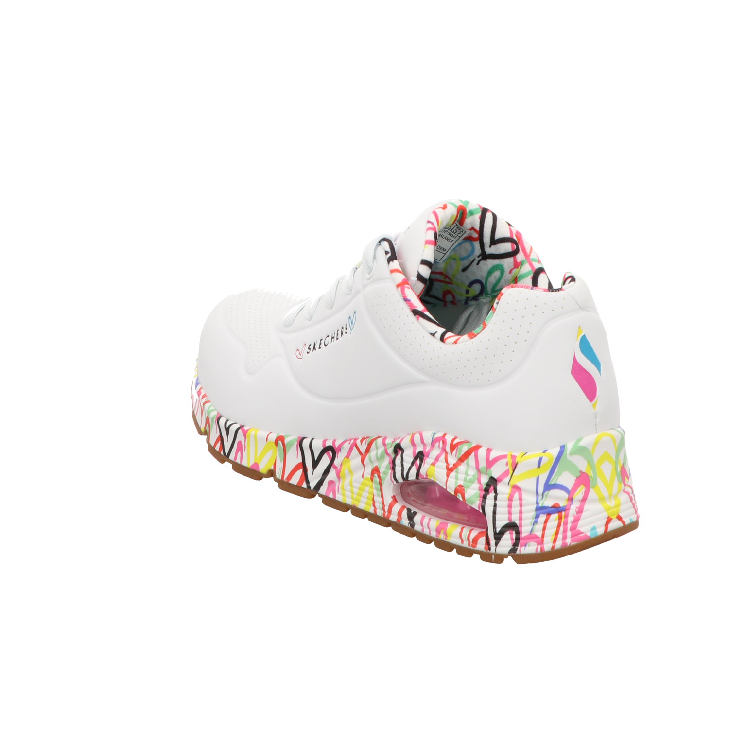 Skechers Damen Schnürschuh Uno Goldcrown in weiss