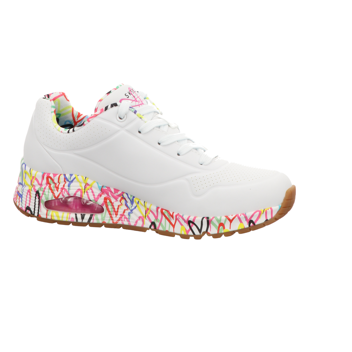 Skechers Damen Schnürschuh Uno Goldcrown in weiss