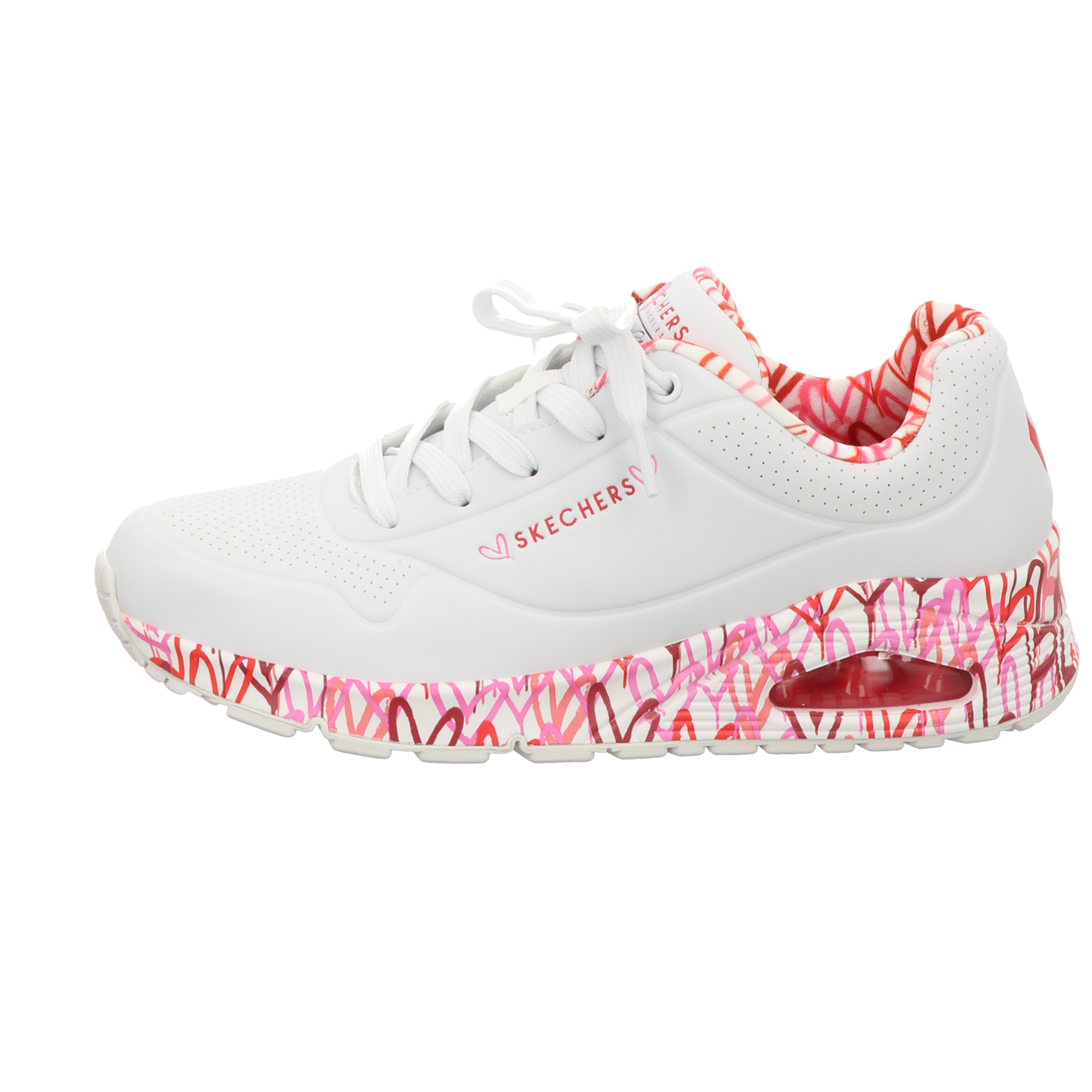 Skechers Damen Schnürschuh Uno Goldcrown  Loving Love in weiss