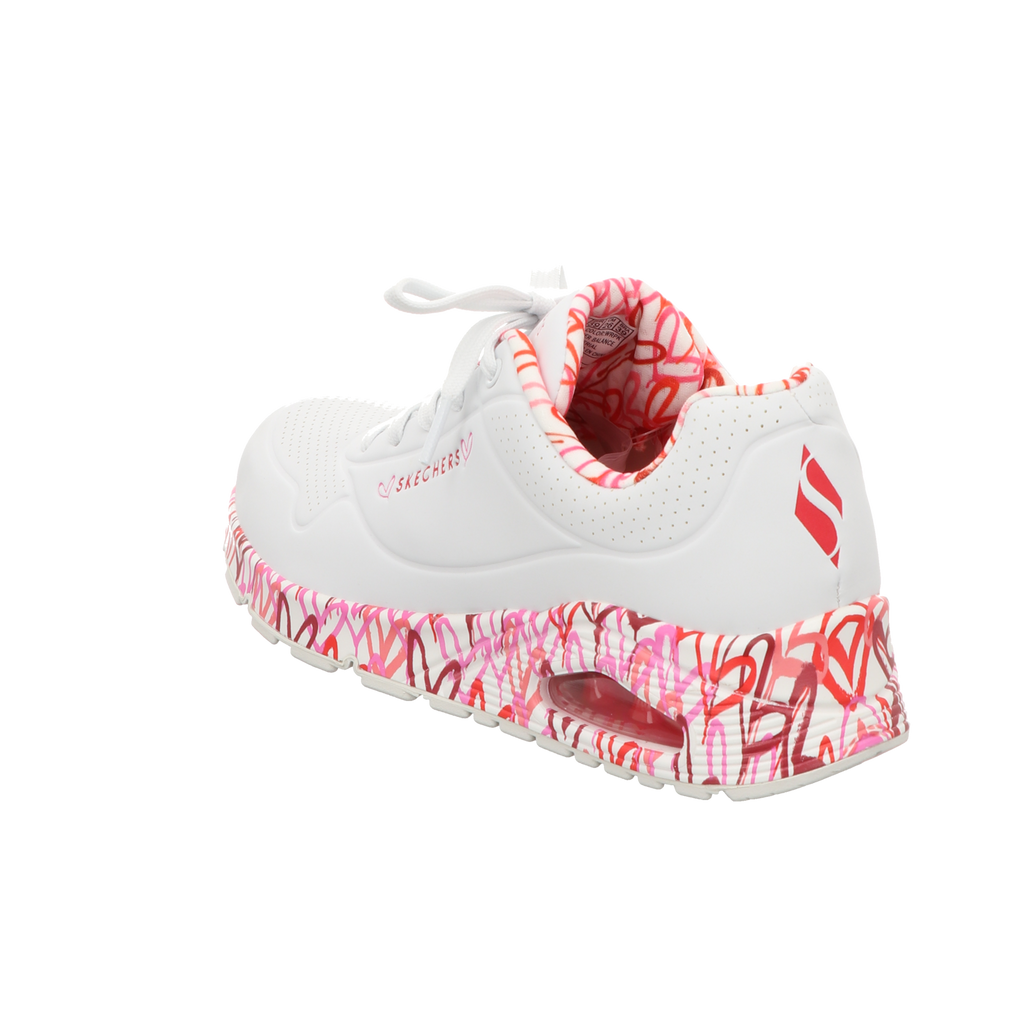 Skechers Damen Schnürschuh Uno Goldcrown  Loving Love in weiss