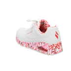 Skechers Damen Schnürschuh Uno Goldcrown  Loving Love in weiss