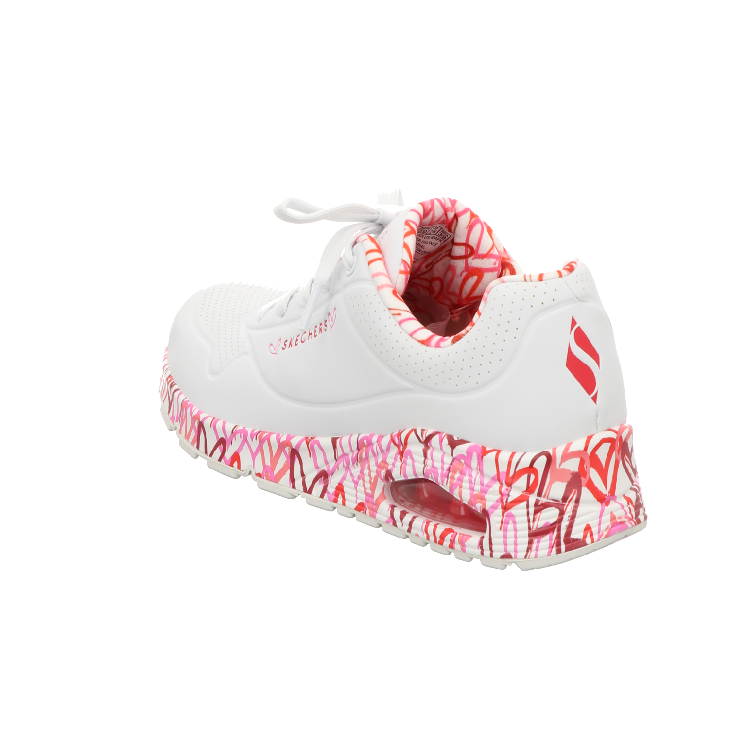 Skechers Damen Schnürschuh Uno Goldcrown  Loving Love in weiss