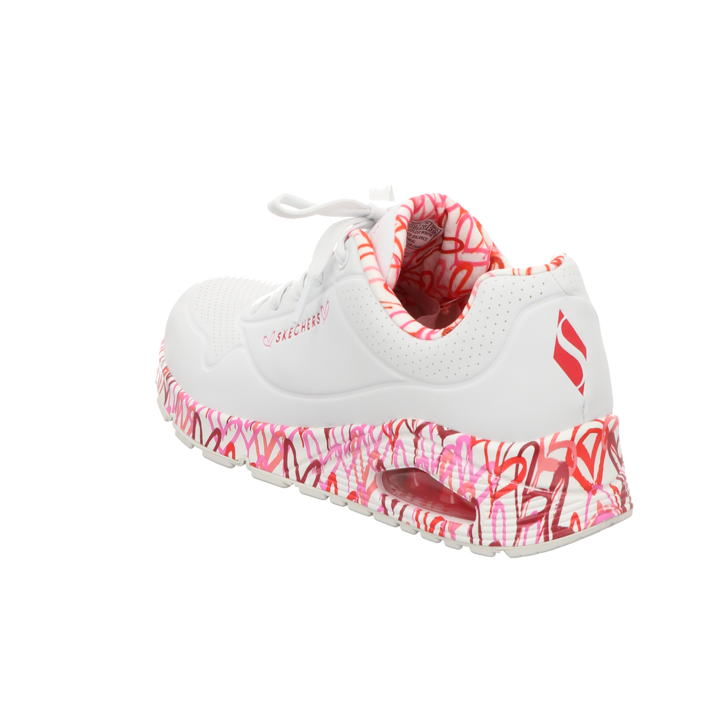 Skechers Damen Schnürschuh Uno Goldcrown  Loving Love in weiss