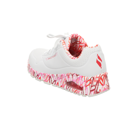 Skechers Damen Schnürschuh Uno Goldcrown  Loving Love in weiss