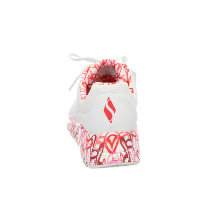 Skechers Damen Schnürschuh Uno Goldcrown  Loving Love in weiss